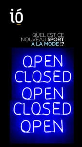Néons bleus open closed Ió Marseille
